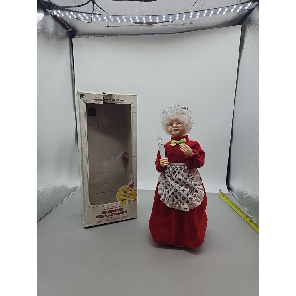 Merry-on-ettes MS. SANTA CLAUS Vintage 24"  Animated Illuminated Box Tested‎ Vtg